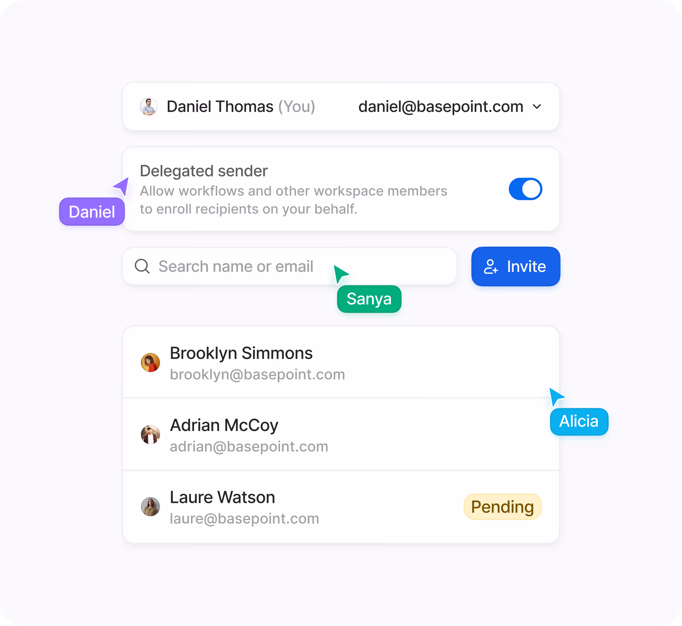 A dashboard showing sales pipelines, shared goals, assigned tasks, and progress reports for coordinated sales efforts.