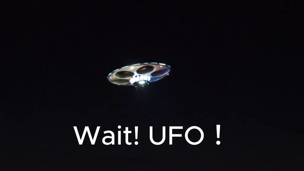 UFO fireworks demonstration
